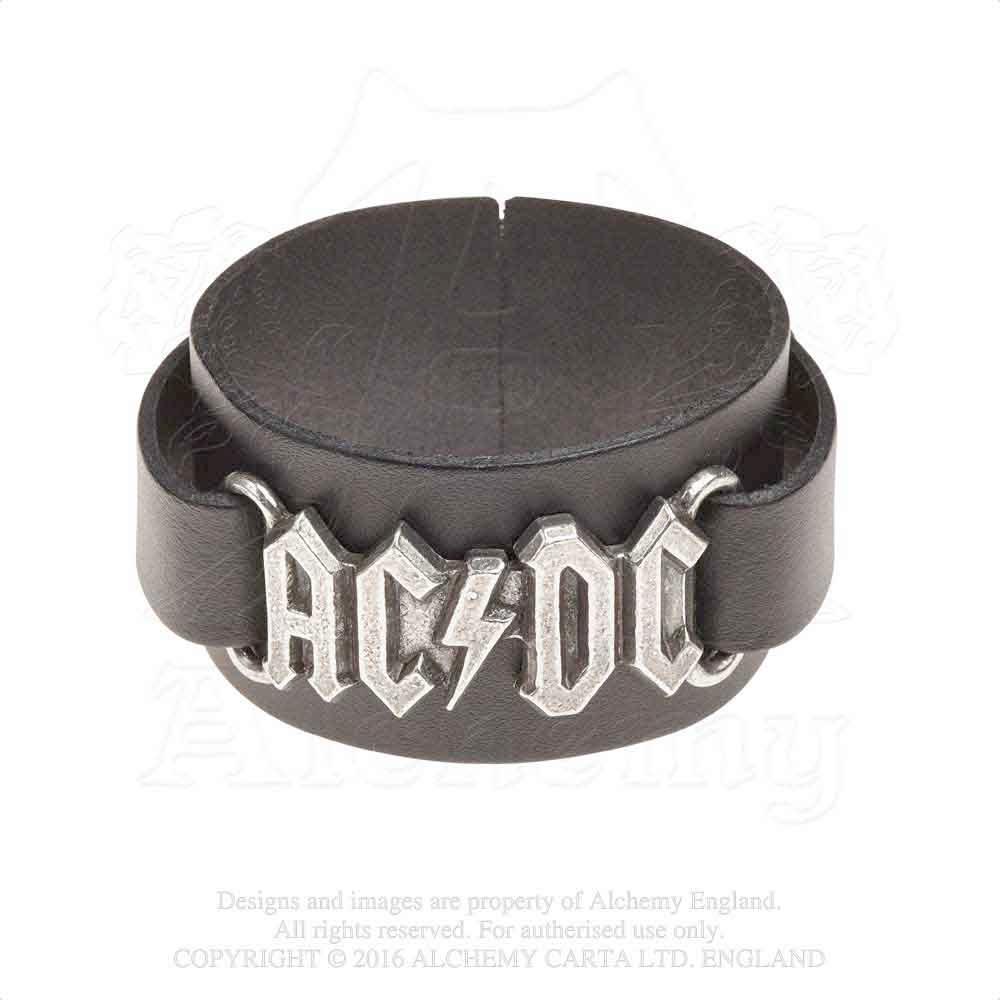Alchemy AC/DC - Logo Armband - Silberfarben/Schwarz